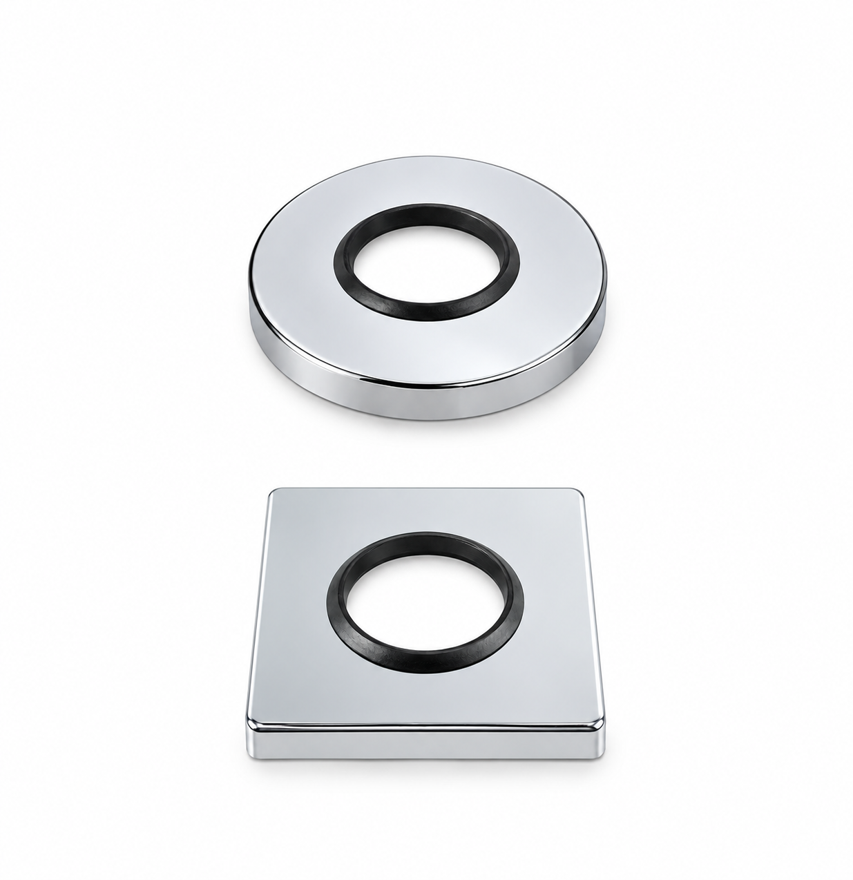 JAQUAR TYPE METROPOLE FLUSH C.P. FLANGE BRASS (ROUND HEAVY)